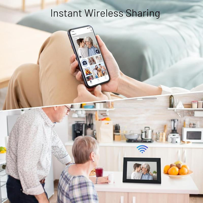 10.1" Wifi Digital Photo Frame with Touch Screen & 32GB Storage - Smart Display for Your Favorite Memories