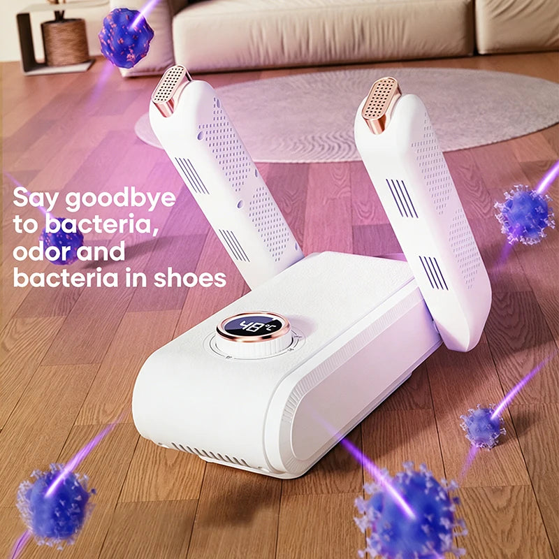 Electric Foldable Electric Shoe Boot Dryer 360° Heat Blower 3 Intelligent Timers Shoe Dryer