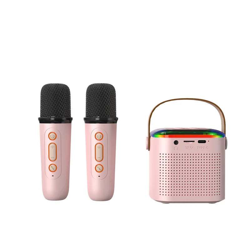 Wireless Speaker Microphone Karaoke Mini Portable Audio Microphone Portable Karaoke Speaker with Mic Home Singing For Kids Gift