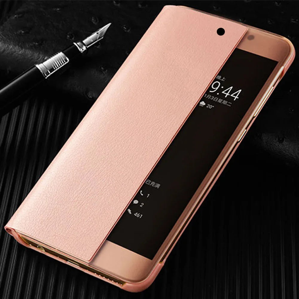 Smart View Case For Huawei P30 Lite P30Pro P40 Pro P50 Auto Sleep Wake Up Flip Cover Phone Cases For Huawei P20 Pro Fundas Capa