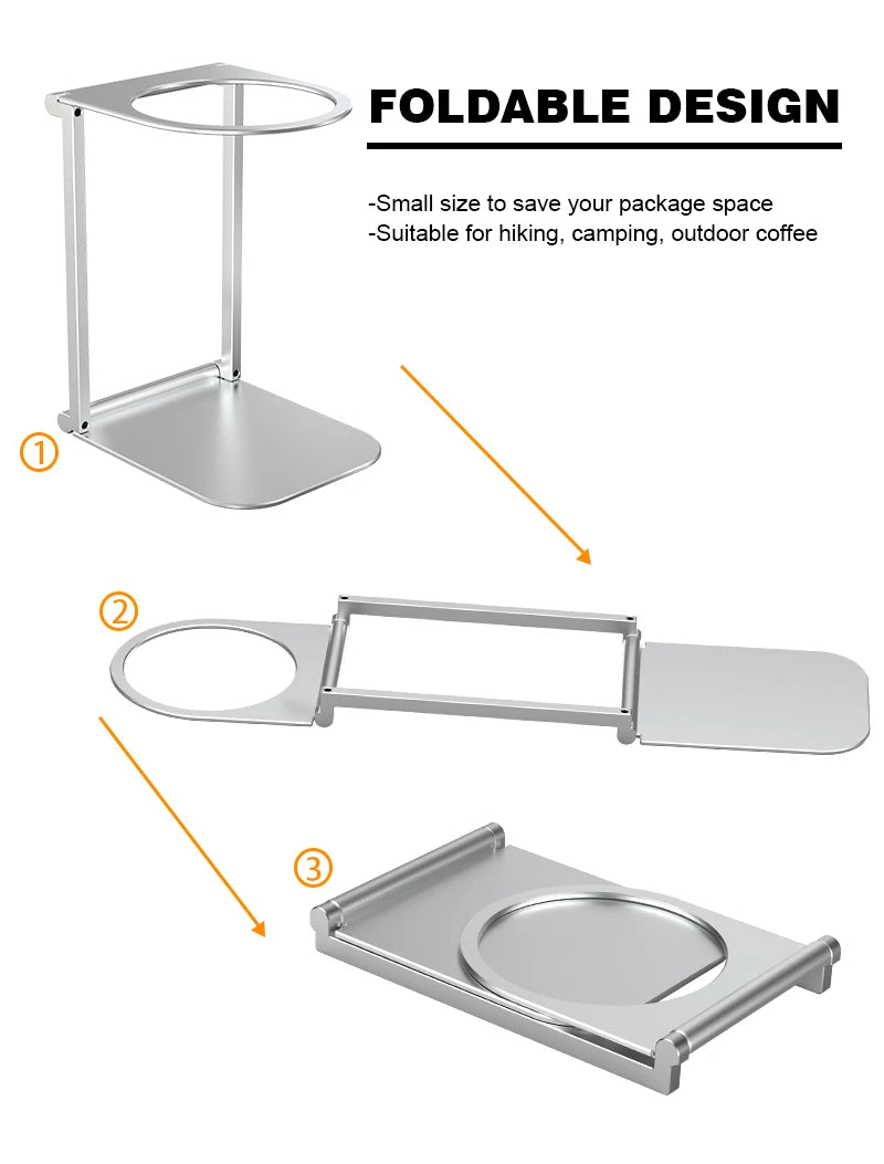 Foldable Coffee Drip Holder Aluminum Alloy Support Stand For Wireless Electric Portable Espresso Coffee Machine Accessories