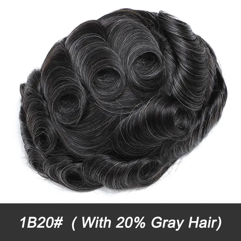Australia Toupee Men Lace and PU Base Breathable Men's Wig For Men Capillary Prosthesis Replacement Natural Hairline System