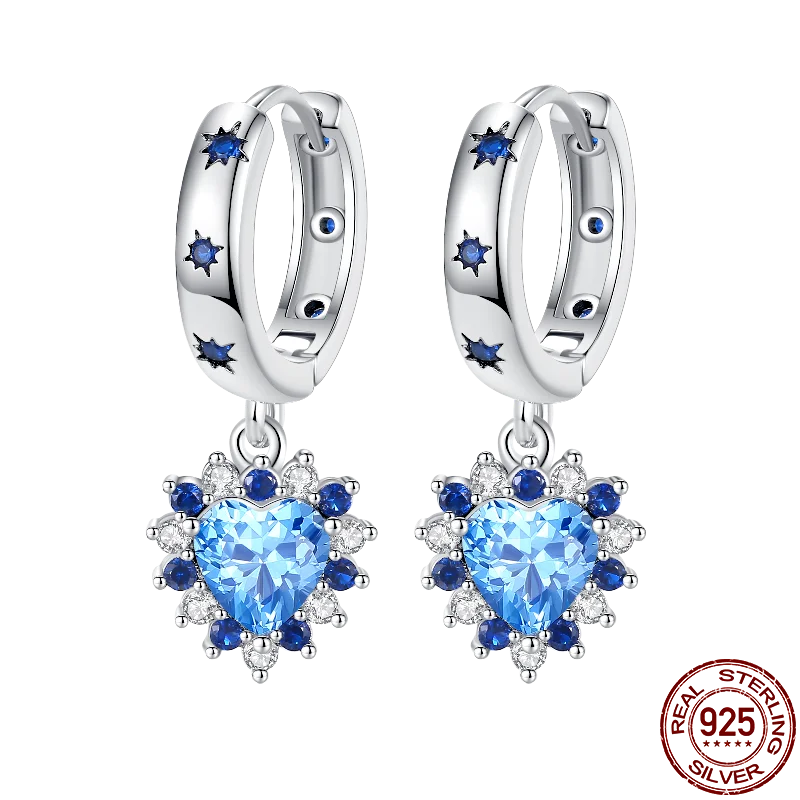 Hot Sale 925 Sterling Silver Spring Zircon Sunflower Stud Earrings For Women 2023 Trending Fashion Jewelry mother's day gift