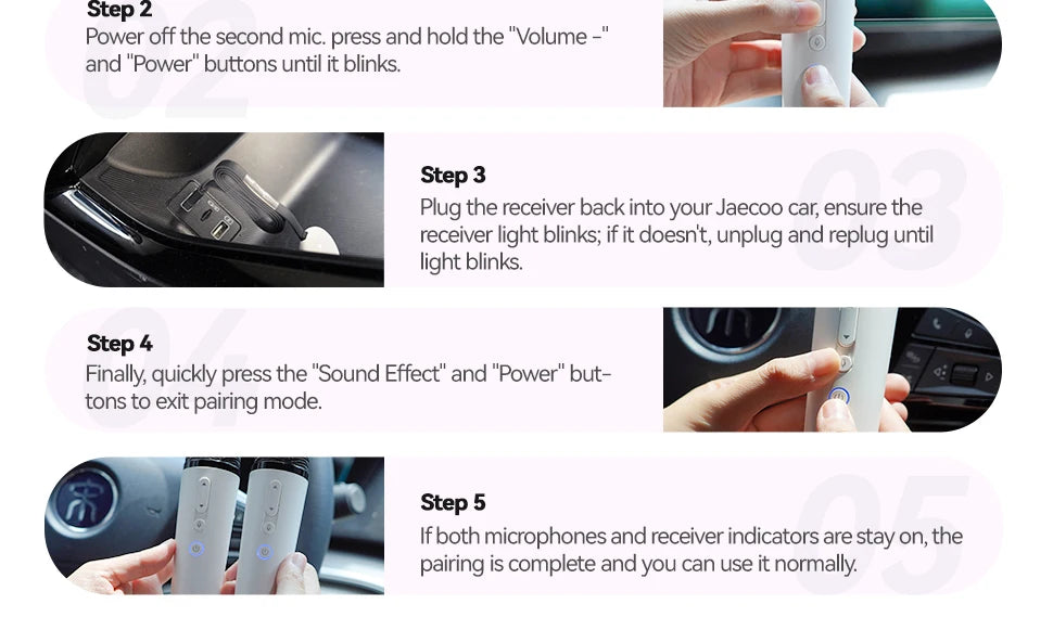 Car Karaoke Mic Compatible with J5, J7 and E5, Car Caraoke Mic