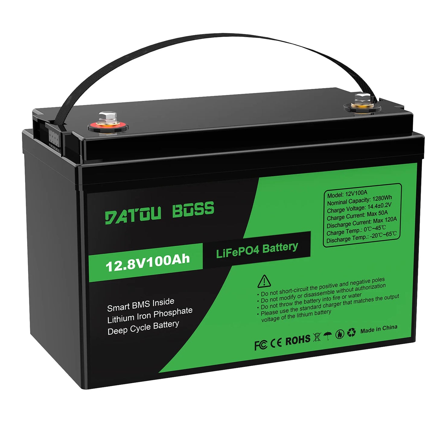 MFUZOP 12V 100Ah LiFePO4 Battery with Low-Temp Protection, Built-in 100A BMS, Max. 15000 Cycles, Perfect for Trolling Motors, RV