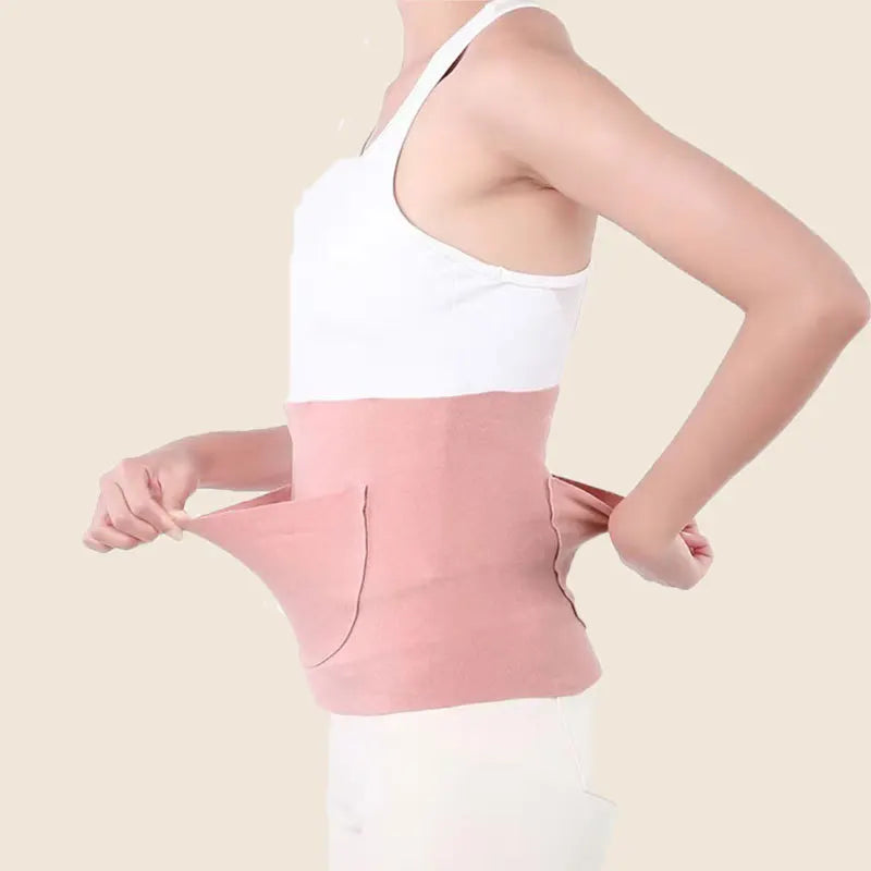 The Derong Pocket Double-pocket Thermal Protection Belt Self-heating and Traceless Belt for Protecting The Navel
