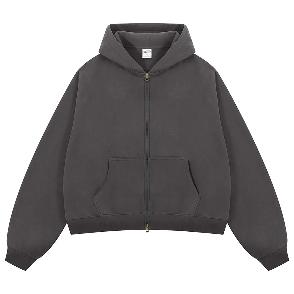 VIPReAlr2025 Winter Hoodie Retro Harajuku Fashion Washed Cotton 380GSM Pullover Sweatshirt Y2K RE Alr