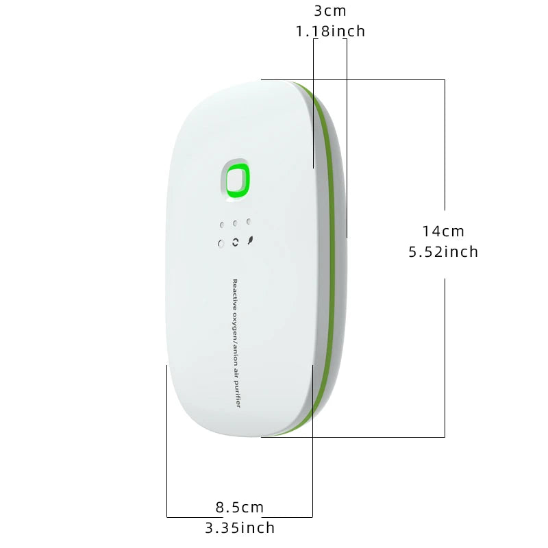Plug in Ozone Generator Negative ion purifier Compact Size Purifying Air Eliminate Odor For Pet Room Toilet Kitchen US Plug