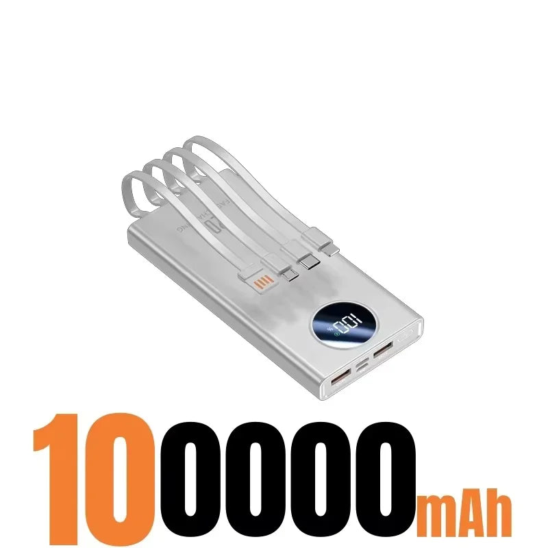 500000mAh Large Capacity Power Bank 120W Super Fast Charging With Portable Digital Display Supply For Various Phones
