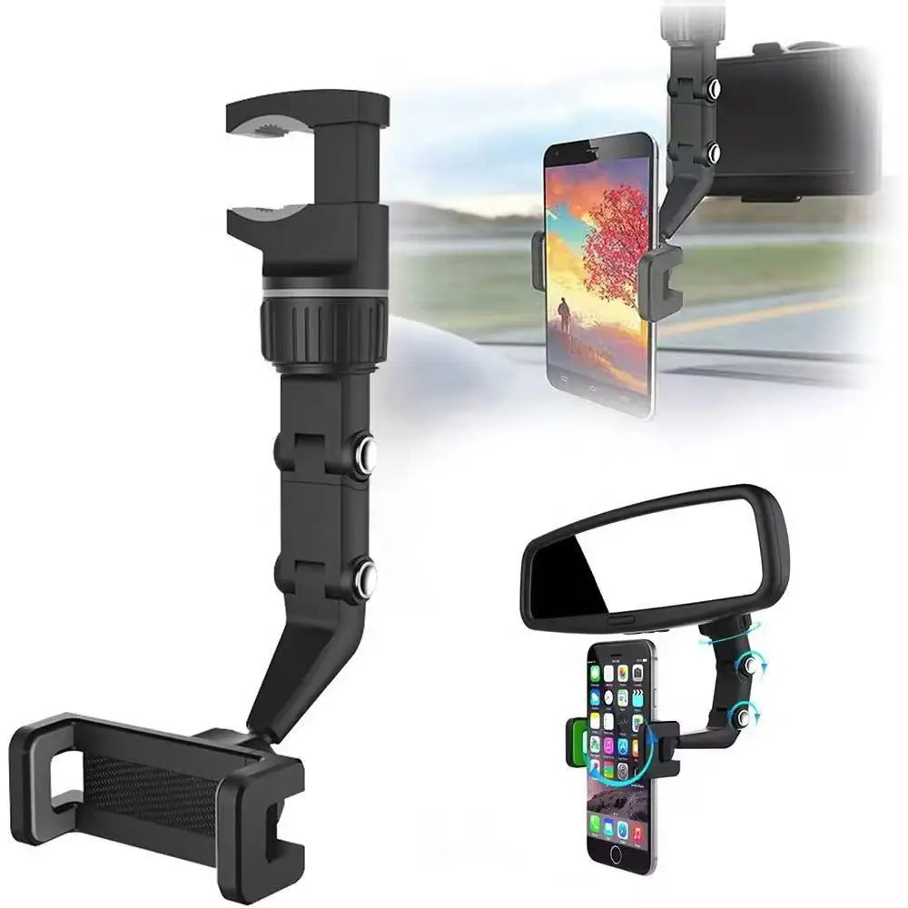 Universal Automotive Mobile Phone Bracket Rearview Mirror Fixed Rotary Adjustment Cross Border Automotive Bracket