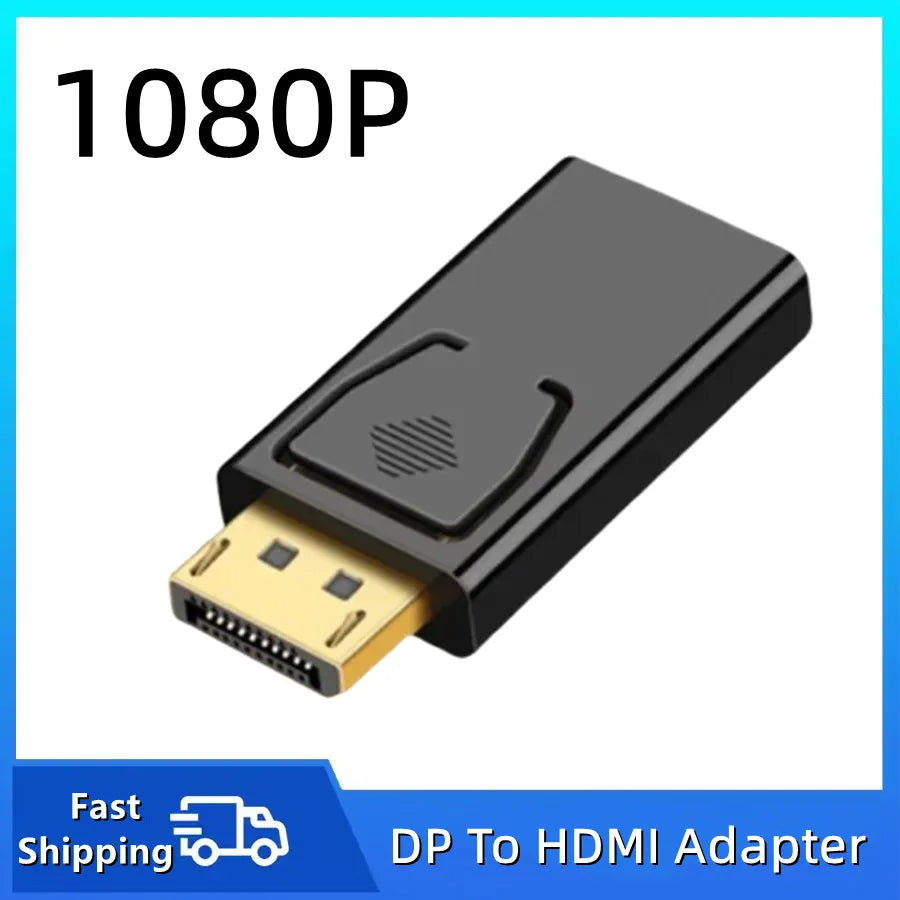 4K/1080P DP DisplayPort to HDMI-compatible Adapter Converter DP Male to Female HDMI-Compatible Adapter for Laptop PC Projector