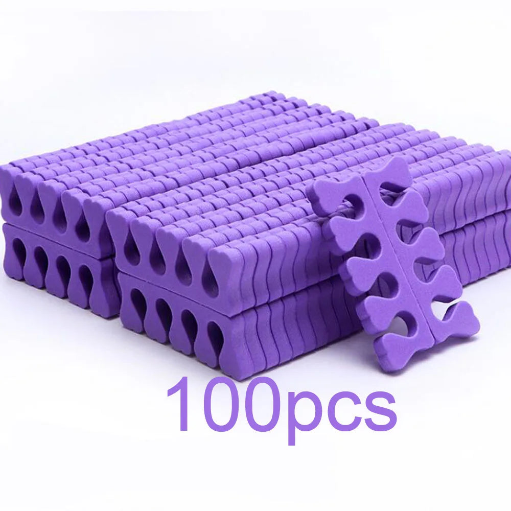 50 pairs Soft Toe Separators Fingers Foots Nail Art Tools Flexible Heart Design Nail Art Practice Manicure Pedicure Foot 2030