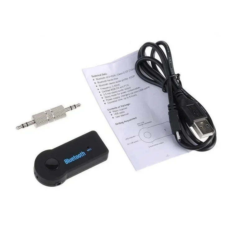 AUX Bluetooth 5.0 Receiver,Wireless Bluetooth5.0 Car 3.5mm Socket Adapter,Audio Converter Mobile Phone Hands-Free Stereo Adapter