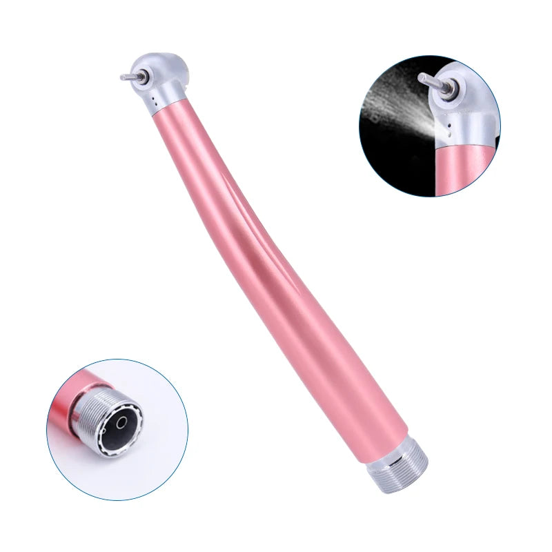 Dental Handpiece Pink Water Spray 2 4 Hole High Rotation Pen Push Button Hand Piece Ceramic Bearing Dentistry Air Turbine