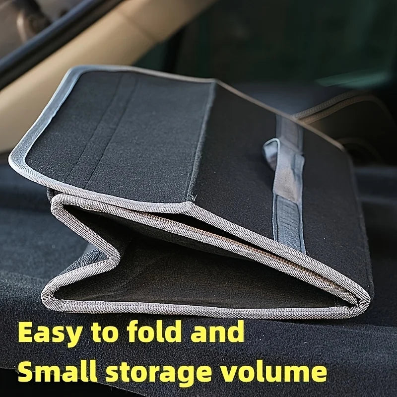 1-Pack Car Trunk Organizer: Foldable, ergonomic handle, for SUVs/sedans/trucks, durable fabric