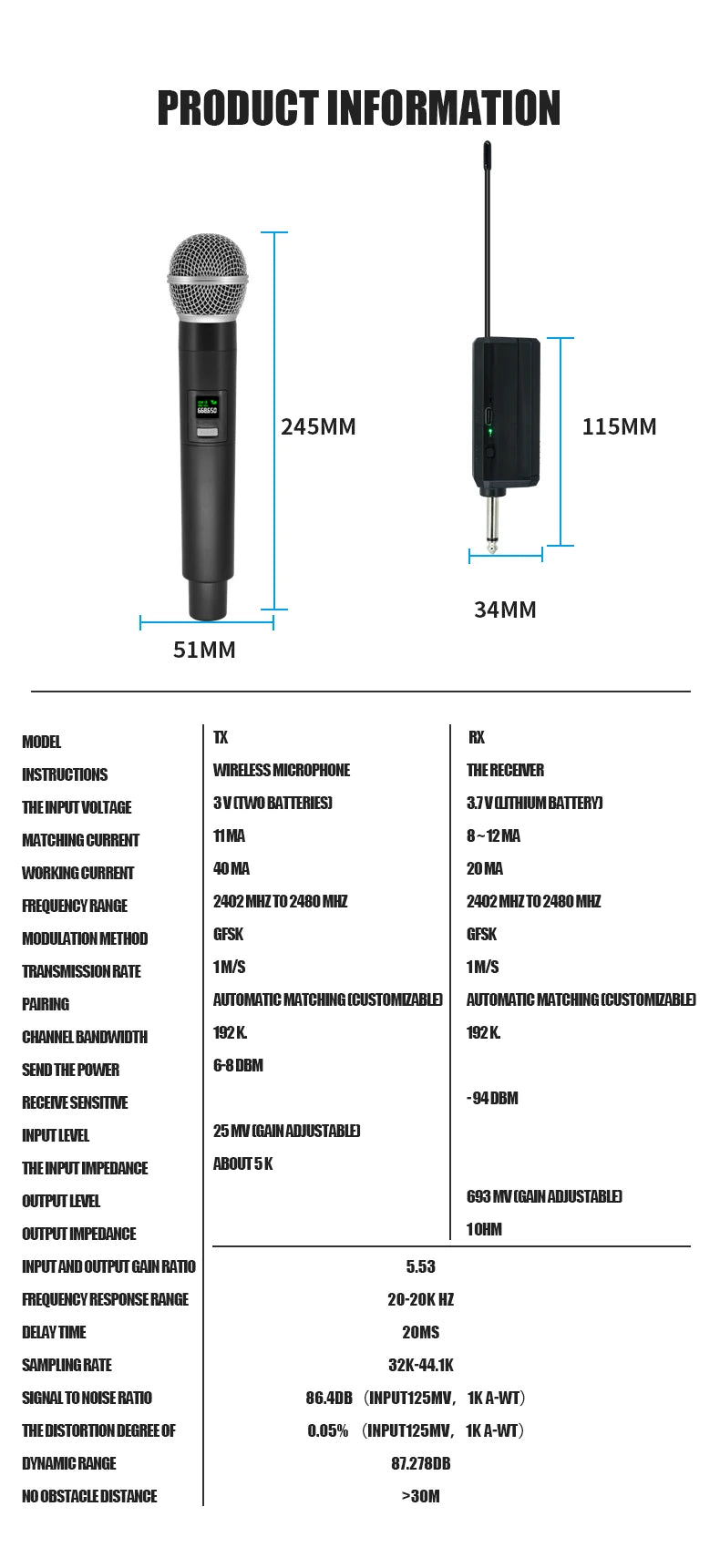Professional Wireless Microphone 4 Channels Karaoke Handheld Chargeable Easy Use Outdoor With Suitcase