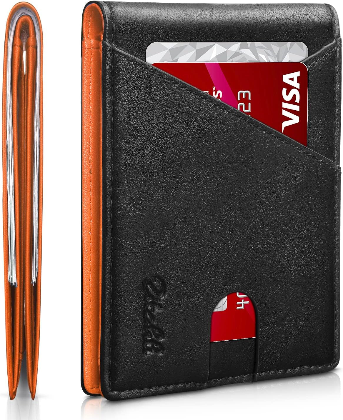 Zitahli Bifold Wallets for Men - Slim RFID Leather Credit Card Holder for 6-11 Cards, Minimalist Thin Wallet with ID Window & Cash Slot,Front Pockt Carteras Para Hombres, Birthday Gifts for Men | Slim