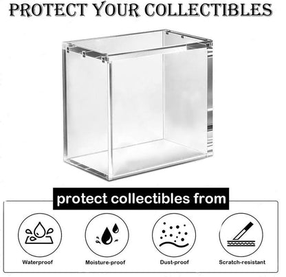 ETB Acrylic Clear Magnetic Display Case, 5Mm Thick Uv-Resistant Display Box, Magnetic Closure Made Easy Top Loading Ultra Boxes for Display Compatible with PKMN Booster Boxes, 1 Count Dustproof and Waterproof Display Box Card Protector(1-Pack)
