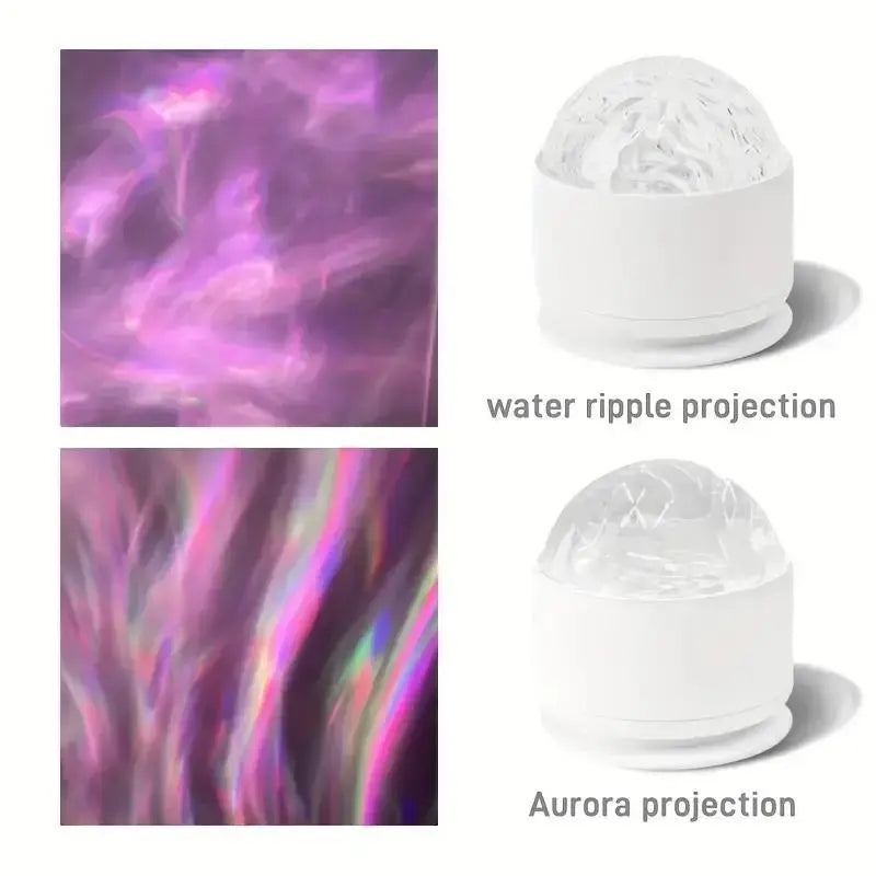 [2026 New Upgrade] 2-In-1 Ocean Wave Projector & Shower Light - 16-Color LED Bedroom Light with 3D Water Ripple Effect, Usb-Powered Remote-Controlled Ambient Light Tiktokshop Limited-Time Flash Sale