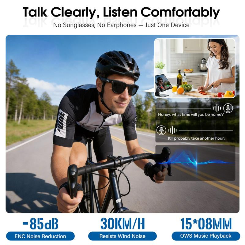 [Valentine'S Day] Coucur 2026 New G1-AI 4K Smart Camera Glasses with 6-Axis Stabilization AI Photo Recognition, Real-Time Translation & Charging Case, ENC Noise Reduction for Bluetooth Calls,Stylish Travel Accessory-2 Pairs of Interchangeable Lenses