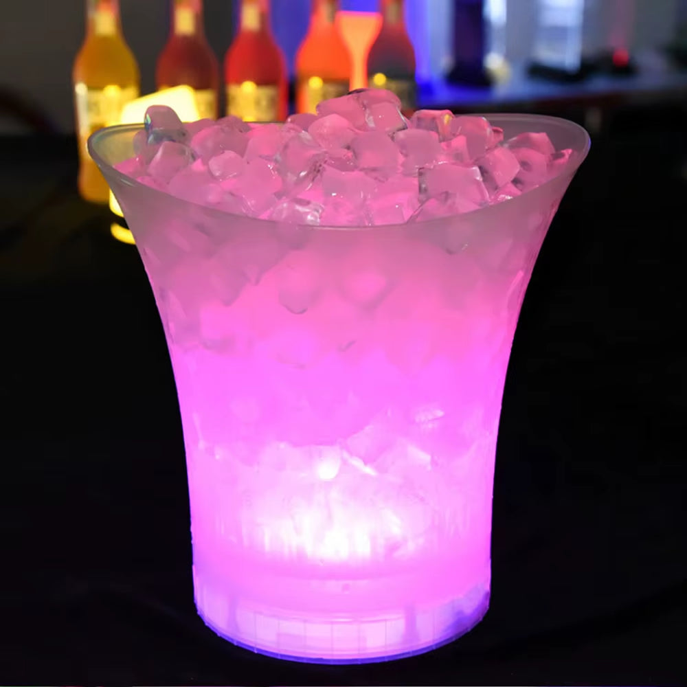 Champagne Beer Bucket 5L LED Light up New Waterproof Plastic LED Ice Bucket