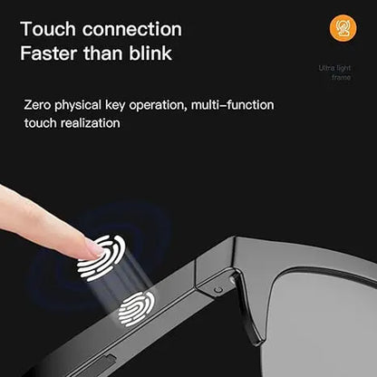 【2026】Polarized Bluetooth Smart Glasses with Mic & Speakers,Hd Calling,5-Hr Battery,Athletic/Outdoor UV Protection Unisex, Summer,Waterproof, Smart Summer Gear
