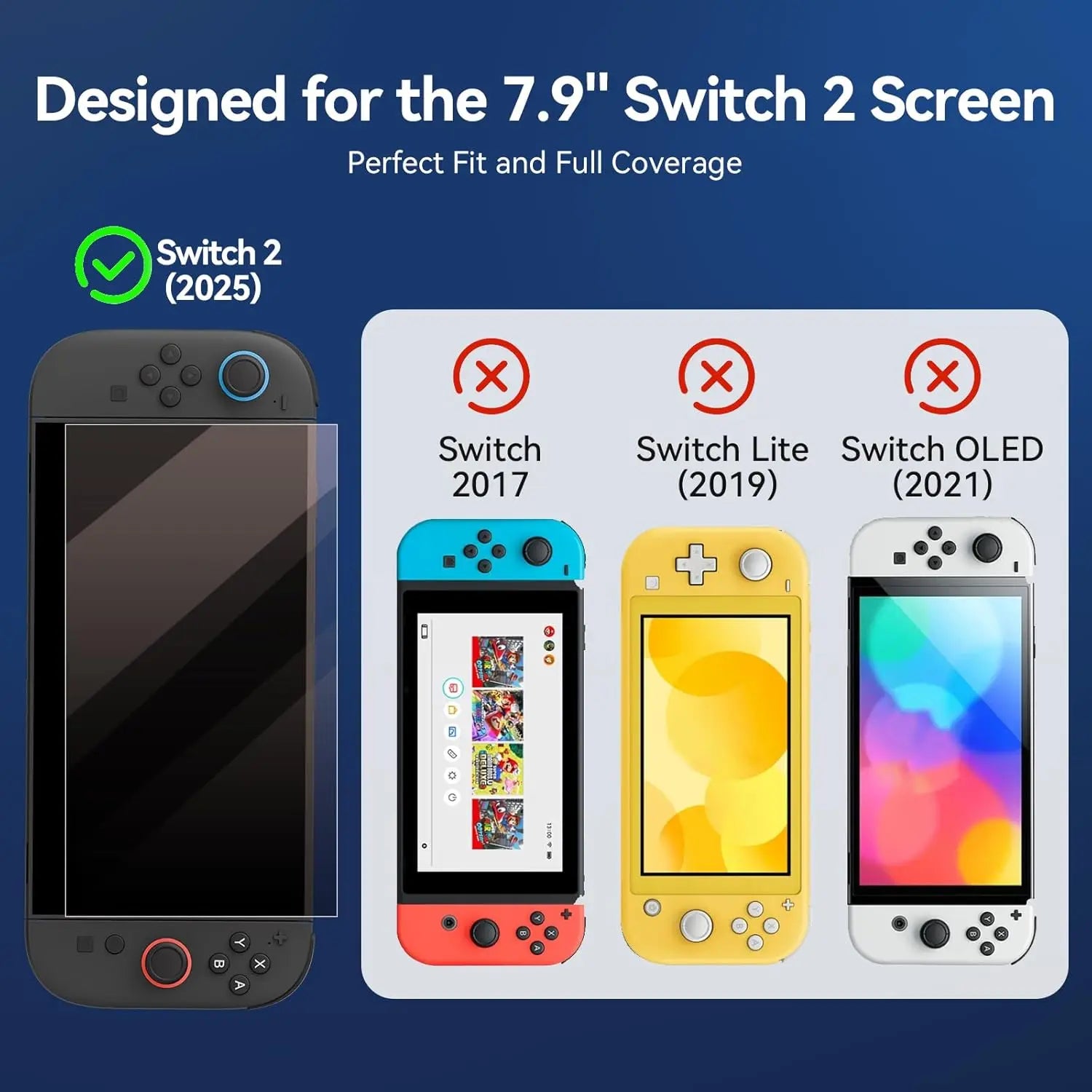 Geekshare Switch 2 Screen Protector,Dust-Free Alignment Frame,9H Tempered Film – Anti-Fingerprint, Bubble-Free, HD Clear,Anti-Scratch & Anti-Glare,Precise Cutouts, Auto-Installation (1 Pack)