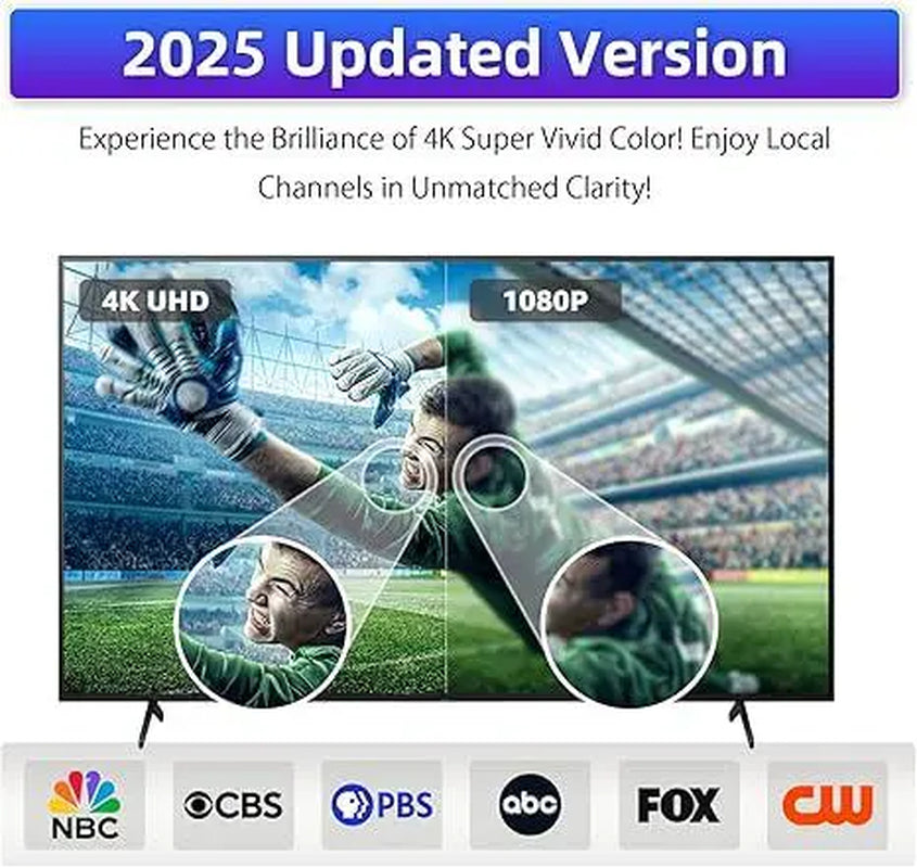 TV Antenna Digital HD Antenna 1080P 4K Ultra HD Indoor Long Range High-Quality Signal for Home Entertainment Full HD NBC ABC HSN