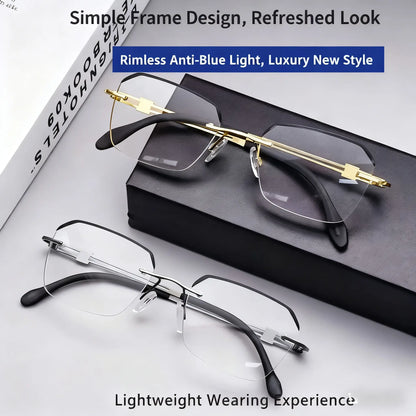 High-Definition Blue Light Blocking Reading Glasses, Anti-Blue Protection for Computer TV and Reading, Comfortable Wear with Soft Silicone Nose Pads