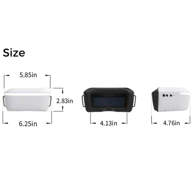 CADDXFPV Walksnail Avatar HD FPV Goggles L – 1080P 4.5-Inch Screen, Head Tracking, Immersive Flight Experience, PPM Signal, Micro SD Slot, Lens Customization, Compatible with All Walksnail VTX Kits
