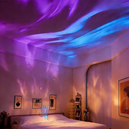[2026 New Upgrade] 2-In-1 Ocean Wave Projector & Shower Light - 16-Color LED Bedroom Light with 3D Water Ripple Effect, Usb-Powered Remote-Controlled Ambient Light Tiktokshop Limited-Time Flash Sale