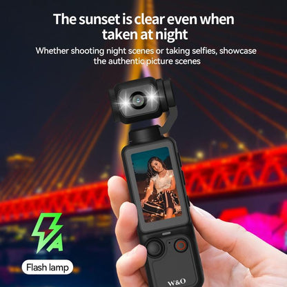 Portable 2.5K Ultra HD Video Recorder with 180° Rotating Lens, Handheld Stabilizer Pocket Camera, Full Body Camera for Vlogging, Travel & Daily Life Recording, USB Rechargeable, Vlogging Camera, Modern Gadget, Durable Construction, Camcorder