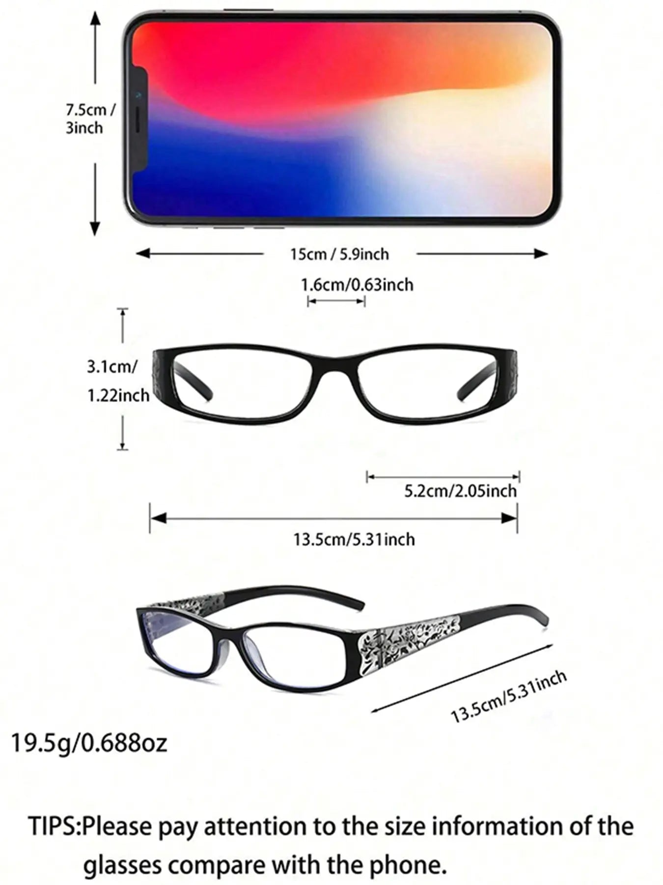 5Pcs Reading Glasses Women Blue Light Blocking Designer Computer Square Reader Spring Hinge Eyewear Lens Fashion Glasses