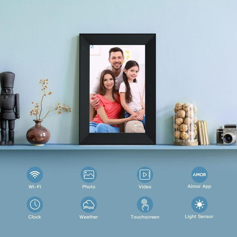 10.1" Wifi Digital Photo Frame with Touch Screen & 32GB Storage - Smart Display for Your Favorite Memories