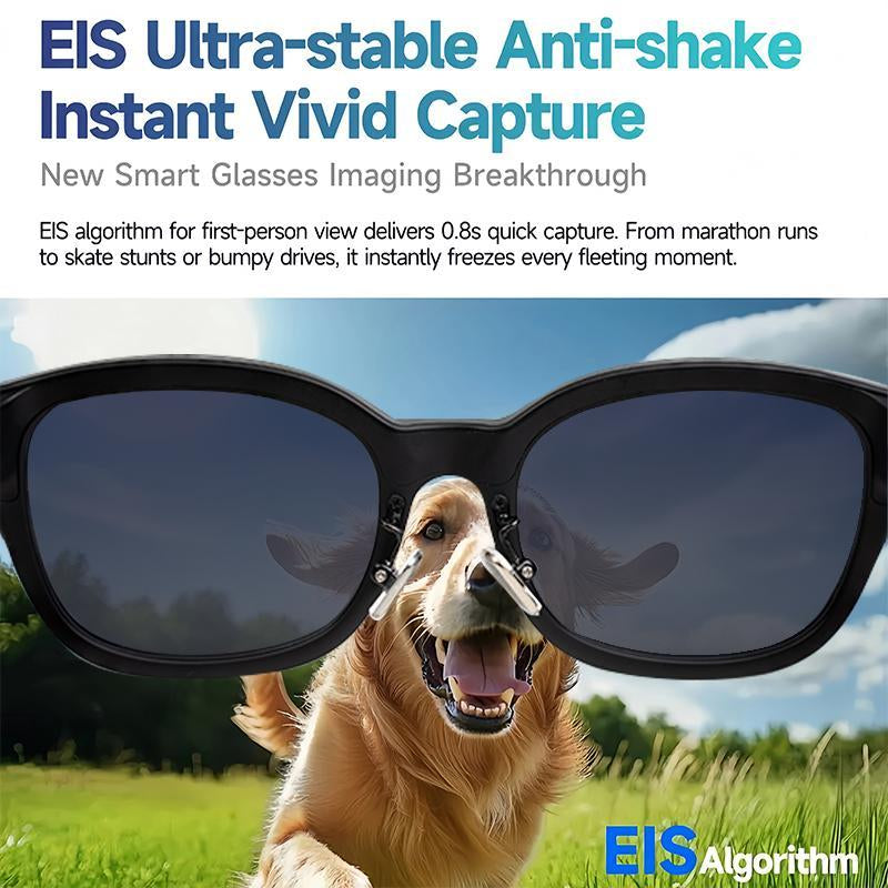 Smart AI Camera Glasses with 8MP Photochromic Lenses ,Button Touch Adjustment for Travel Outdoor Adventures Hands-Free Photography 160+Languages Real-Time Translation Bluetooth Wireless Wearable Video Recording UV Protection