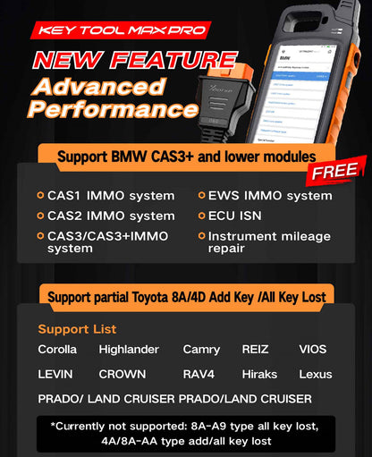 Xhorse VVDI Key Tool Max Pro with MINI OBD Tool Function Work with DOLPHIN XP-005, XP005L, Condor MINI Plus, MINI Plus II