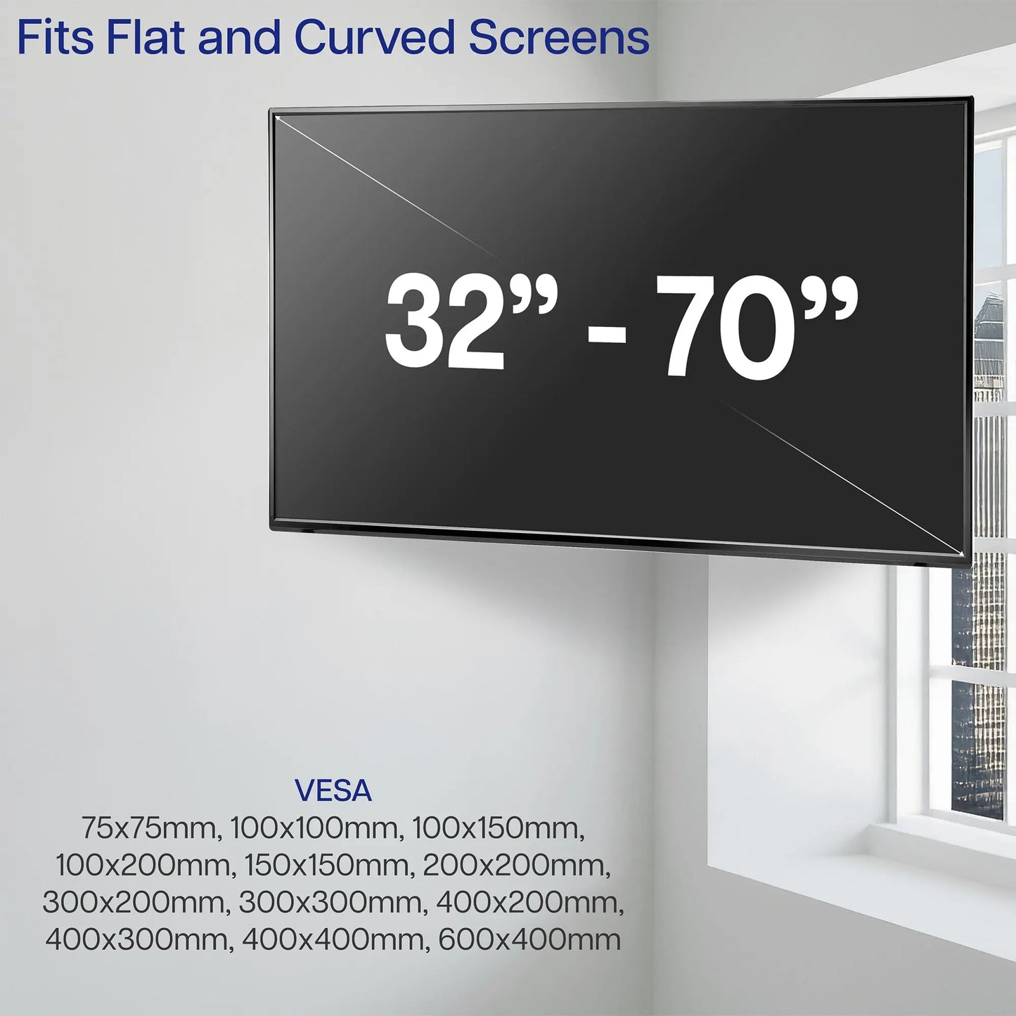 Corner Wall Mount for 32" to 70" Tvs