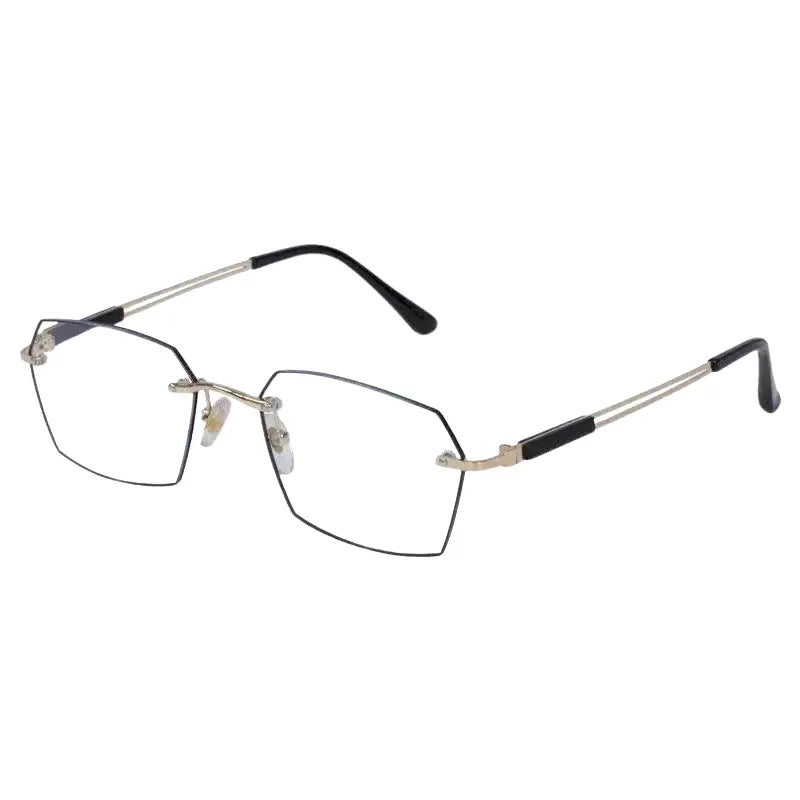 Frameless Progressive Reading Glasses with HD Blue Lightfiltering Clear Lenses HD Vision for Reading Computer Gaming and Street Style Unisex Women/Men Daily Lightweight Comfort (Equivalent +1.00 To+4.00)