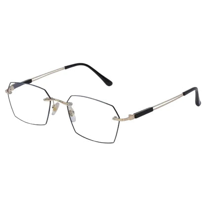 Frameless Progressive Reading Glasses with HD Blue Lightfiltering Clear Lenses HD Vision for Reading Computer Gaming and Street Style Unisex Women/Men Daily Lightweight Comfort (Equivalent +1.00 To+4.00)