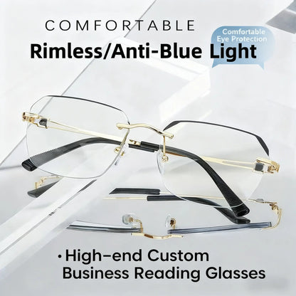 High-Definition Blue Light Blocking Reading Glasses, Anti-Blue Protection for Computer TV and Reading, Comfortable Wear with Soft Silicone Nose Pads