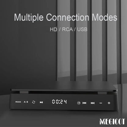 MEGICOT Mini DVD Player for TV with HD AV Port Touch Button Remote Control, All Region Free, Support CD DVD VCD USB Flash HD Video Playback Players for Home