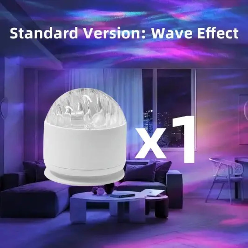 [2026 New Upgrade] 2-In-1 Ocean Wave Projector & Shower Light - 16-Color LED Bedroom Light with 3D Water Ripple Effect, Usb-Powered Remote-Controlled Ambient Light Tiktokshop Limited-Time Flash Sale