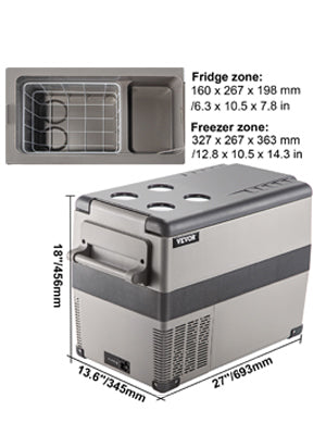 SucceBuy 20L 22L 35L 45L 55L Car Refrigerator Mini Fridge Freezer Portable Compressor Cooler 12/24V Ice Box for Camping