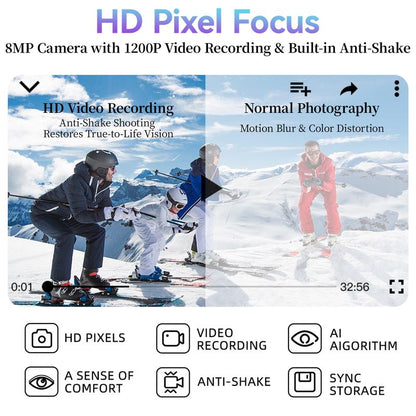 AI Smart Sports Camera Glasses: 2K Video/Photo + 260Mah Long Battery + HD Calls | Waterproof for Cycling/Skiing/Hiking | Perfect for New Year’S Long Weekend Getaways