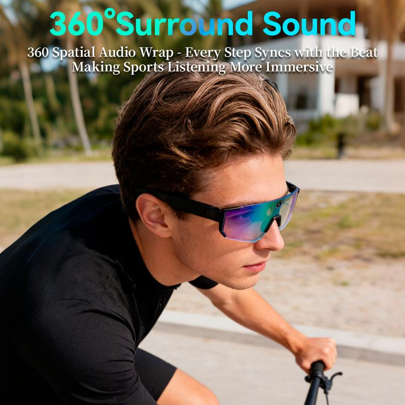 AI Smart Sports Camera Glasses: 2K Video/Photo + 260Mah Long Battery + HD Calls | Waterproof for Cycling/Skiing/Hiking | Perfect for New Year’S Long Weekend Getaways