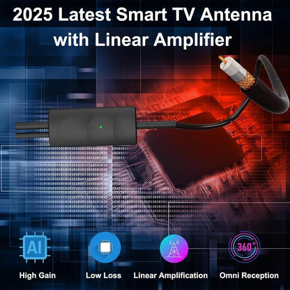 Indoor Digital HDTV Antenna, 12' Coaxial Cable, Superior Reception Range & Signal Reliability, Supports 4K Smart Tvs, OTA Broadcast & Nextgen TV, Easy Install Antenna with Signal Booster, Picture Frame Design for Local Channels Tiktokshopblackfriday