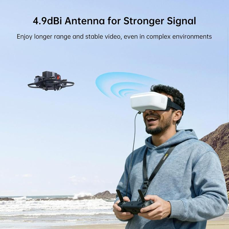 CADDXFPV Walksnail Avatar HD FPV Goggles L – 1080P 4.5-Inch Screen, Head Tracking, Immersive Flight Experience, PPM Signal, Micro SD Slot, Lens Customization, Compatible with All Walksnail VTX Kits
