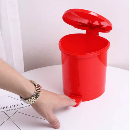 Strawberry Trash Can with Lid Automatic Pop-Up Cover Small Rubbish Box
