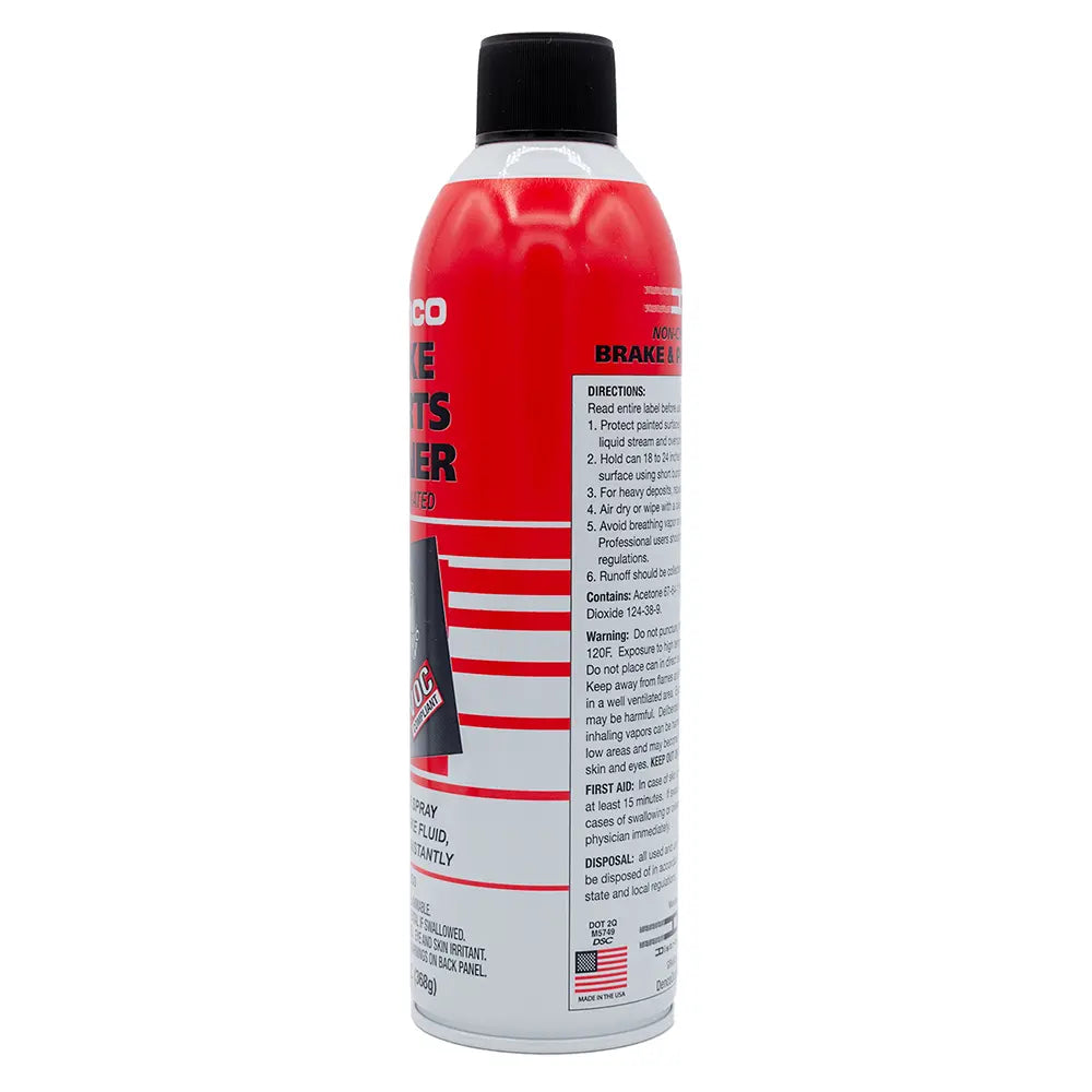 Denco #1930 Brake & Parts Cleaner Non-Chlorinated 13 Oz Cans 12 Pack High Power Spray Cleaner for ABS Calipers Pads Rotors