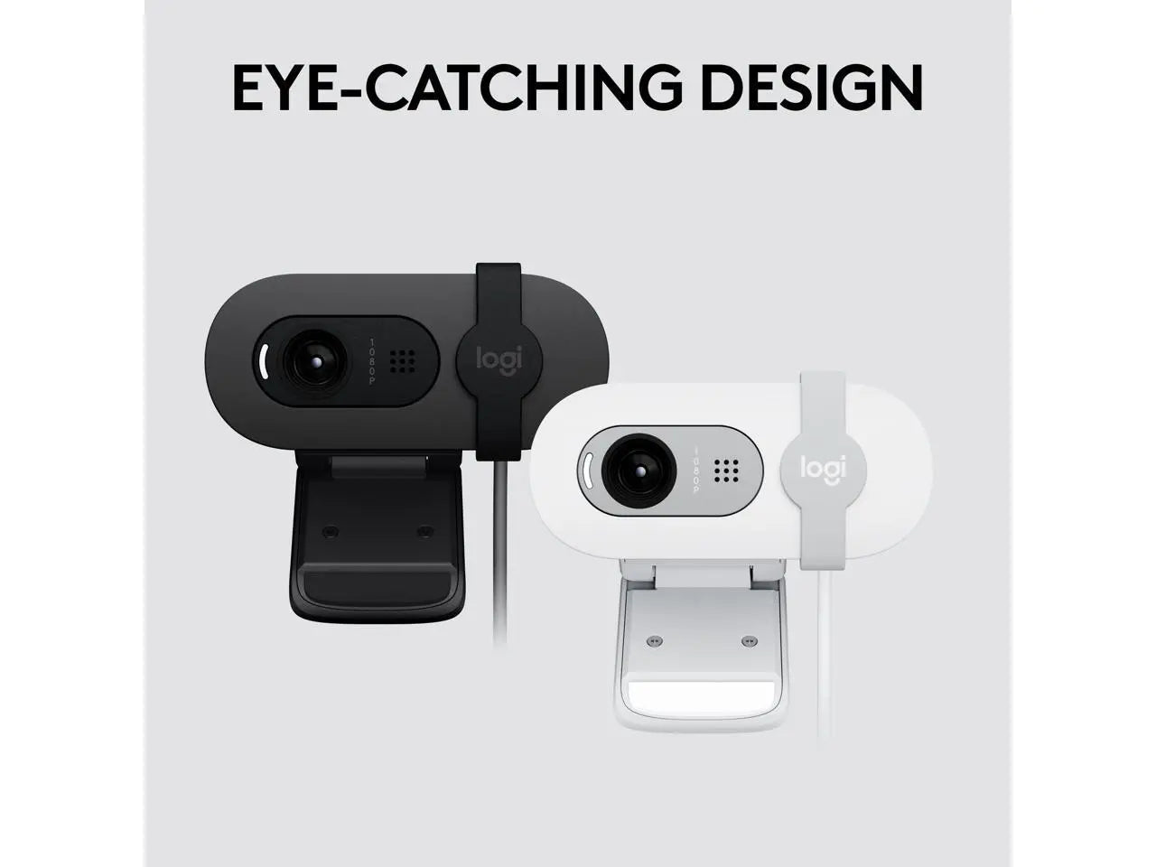 Logitech Brio 100 Full HD Webcam for Meetings and Streaming, Auto-Light Balance, Built-In Mic, Privacy Shutter, USB-A, for Microsoft Teams, Google Meet, Zoom and More - Graphite